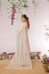Dressline New Semi Stitched  3 Pcs Premium Emb ChikankariJacquard Lawn Collection