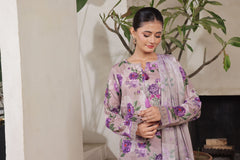 Dressline Arooba A Fusion Of Digital Elegance Stitched Digital Printed & Emb Lawn Collection With Voil Dupatta By Al Umer Textile