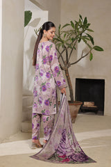 Dressline Arooba A Fusion Of Digital Elegance Stitched Digital Printed & Emb Lawn Collection With Voil Dupatta By Al Umer Textile