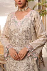 Dressline New Semi Stitched 3 Pcs Emb Viscose Zari Collection