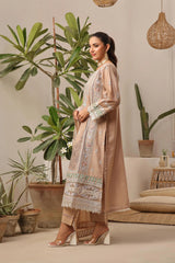 Dressline New Semi Stitched 3 Pcs Emb Viscose Zari Collection