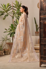 Dressline New Semi Stitched 3 Pcs Emb Viscose Zari Collection