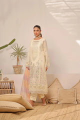 Dressline New Semi Stitched 3 Pcs Emb Viscose Zari Collection
