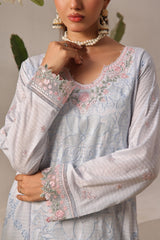 Dressline New Semi Stitched 3 Pcs Emb Viscose Zari Collection