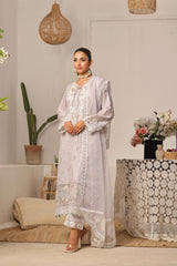 Dressline New Semi Stitched 3 Pcs Emb Viscose Zari Collection