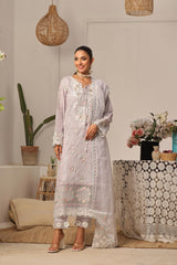 Dressline New Semi Stitched 3 Pcs Emb Viscose Zari Collection