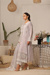 Dressline New Semi Stitched 3 Pcs Emb Viscose Zari Collection