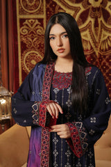 Dressline New Semi Stitched 3 Pc Emb Luxury Chiffon Collection