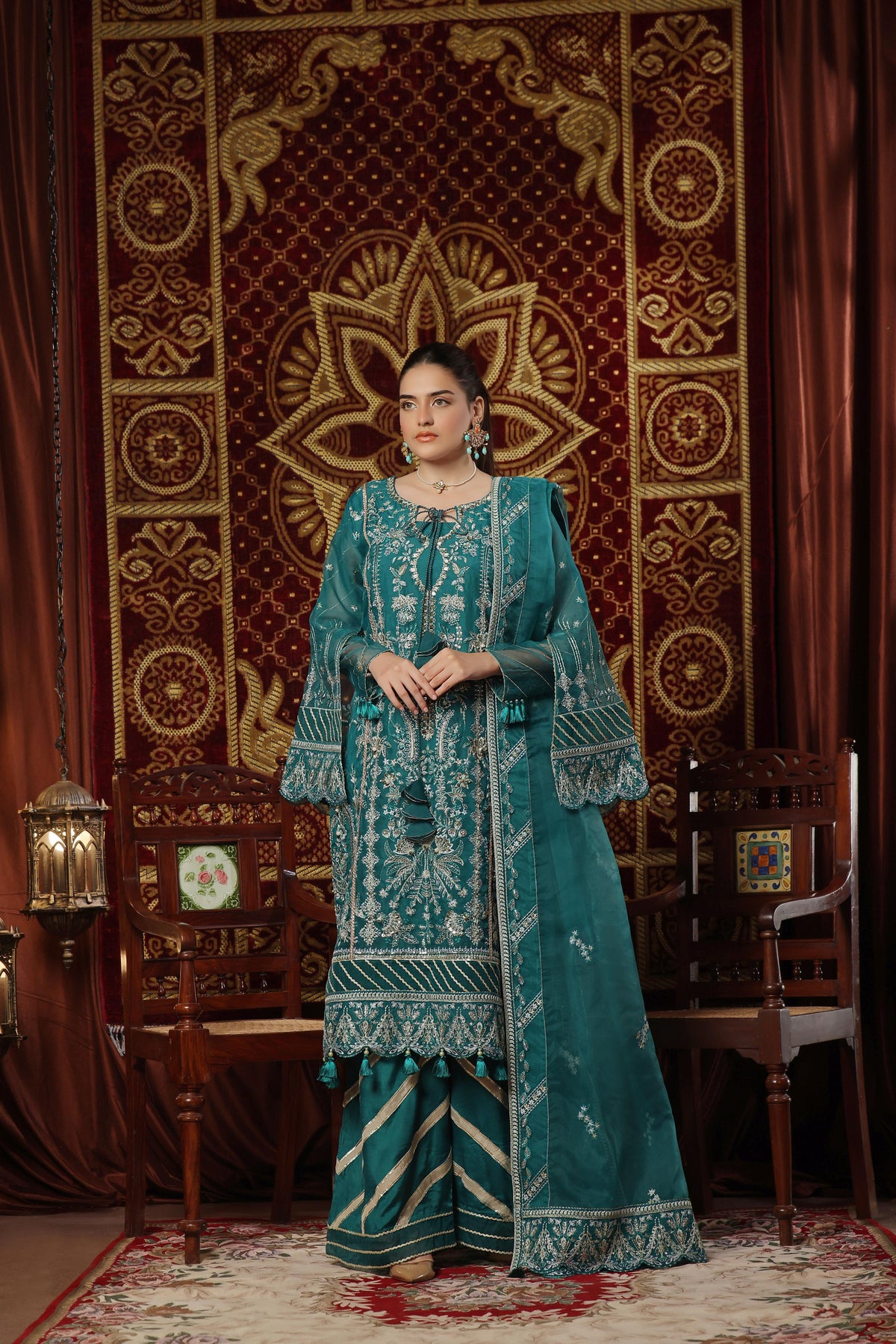 Dressline New Unstitched 3 Piece Luxury Emb Organza Collection