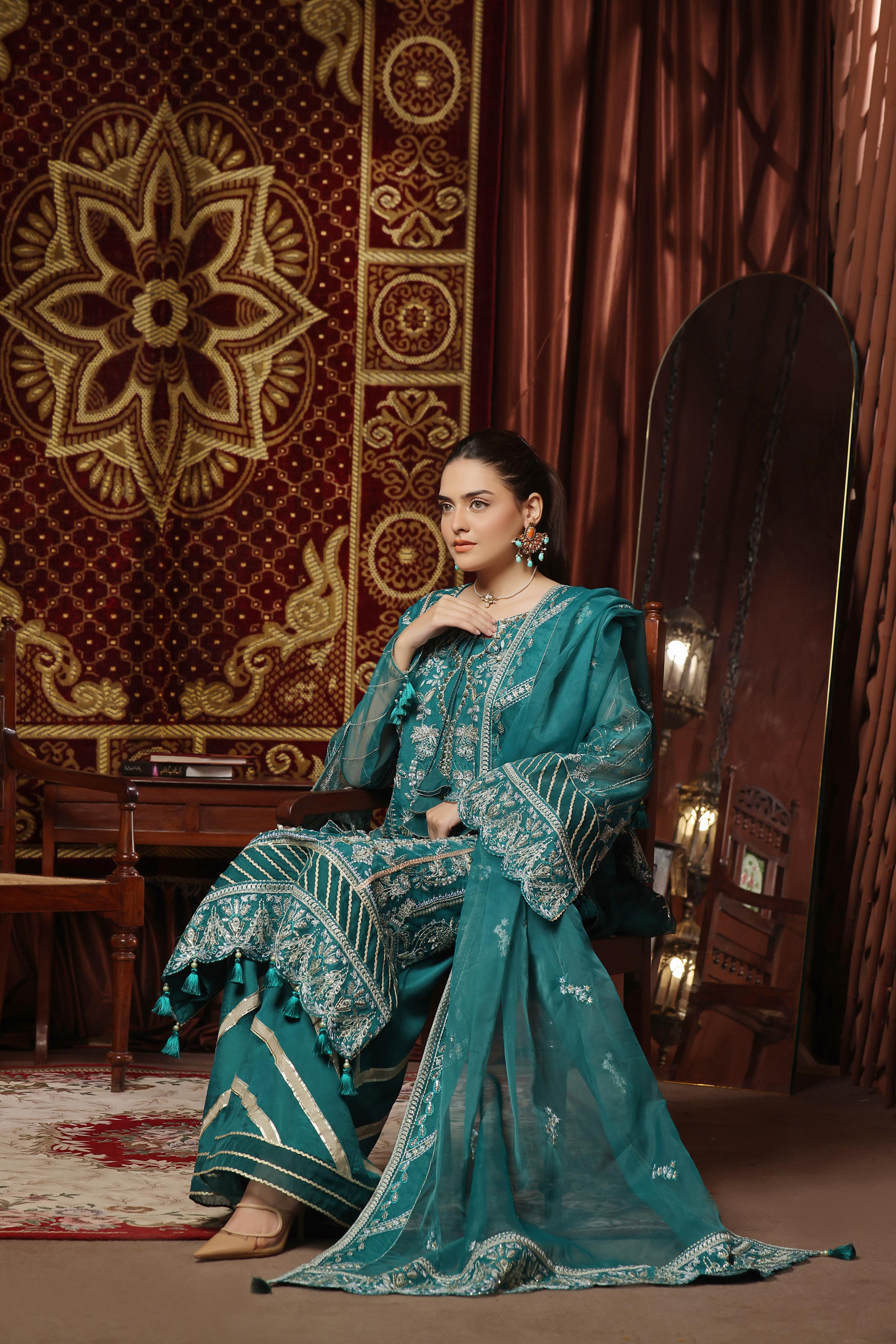 Dressline New Unstitched 3 Piece Luxury Emb Organza Collection