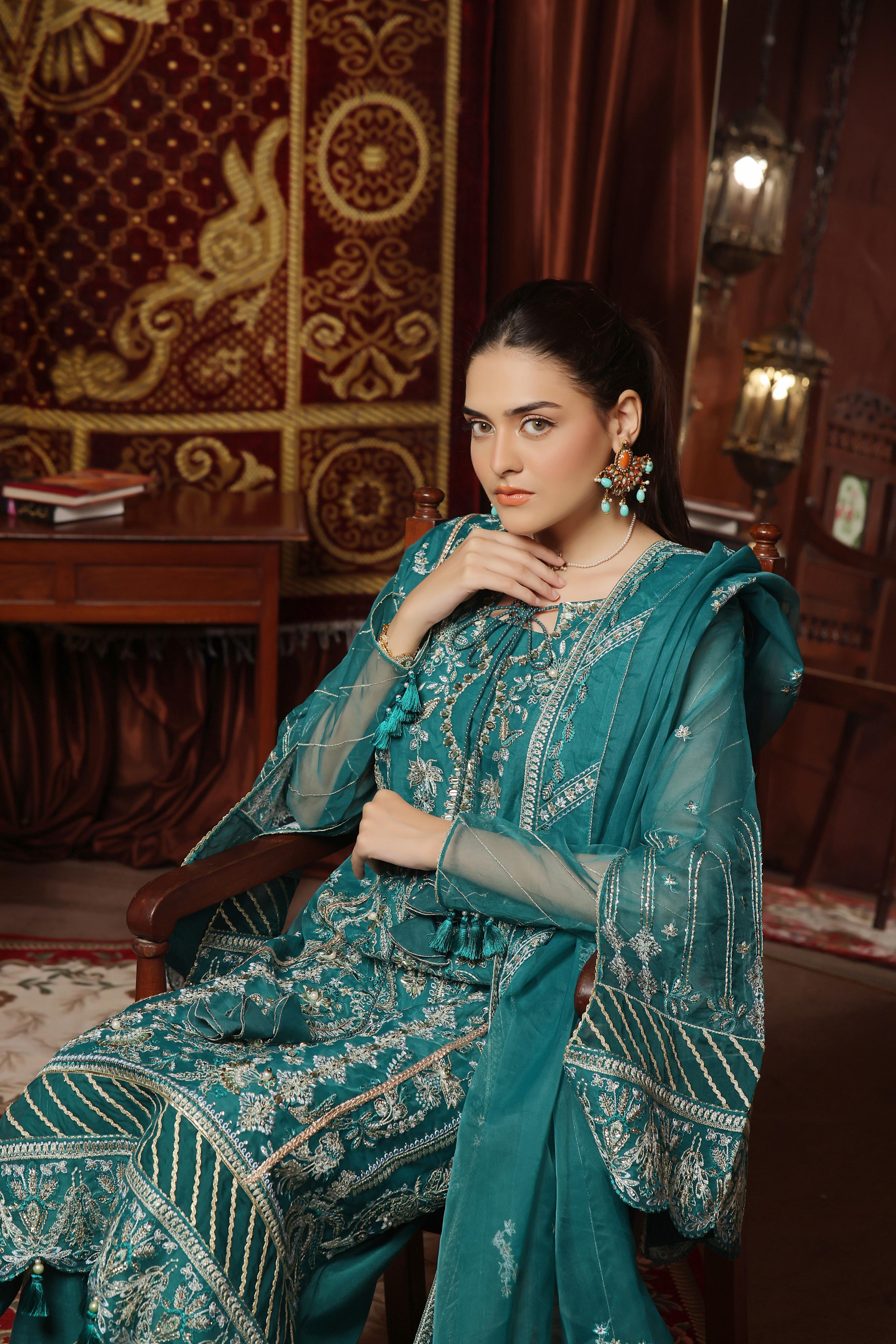Dressline New Unstitched 3 Piece Luxury Emb Organza Collection