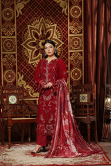 Dressline New Semi Stitched 3 Pc Emb Luxury Chiffon Collection