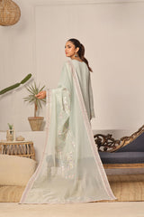Dressline New Semi Stitched 3 Pcs Emb Viscose Zari Collection