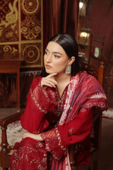 Dressline New Semi Stitched 3 Pc Emb Luxury Chiffon Collection