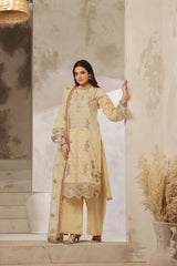 Dressline Launching New Semi Stitched  3 Pcs Premium Emb ChikankariDoriya Lawn Collection