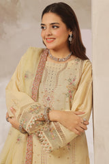 Dressline Launching New Semi Stitched  3 Pcs Premium Emb ChikankariDoriya Lawn Collection