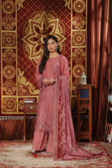 Dressline New Semi Stitched 3 Pc Emb Luxury Chiffon Collection