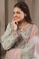 Dressline Launching New Semi Stitched  3 Pcs Premium Emb ChikankariDoriya Lawn Collection