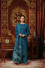 Dressline New Semi Stitched 3 Pc Emb Luxury Chiffon Collection