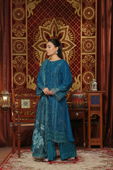 Dressline New Semi Stitched 3 Pc Emb Luxury Chiffon Collection
