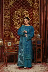 Dressline New Semi Stitched 3 Pc Emb Luxury Chiffon Collection