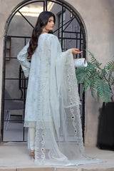 Naaira By Dressline Semi Stitched 3 Piece Organza Formals Collection'2025-naaira-blue