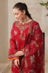 Dressline Gul Bano Stitched 3 Piece Emb Luxury Organza Collection