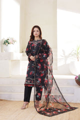 Dressline Gul Bano Stitched 3 Piece Emb Luxury Organza Collection