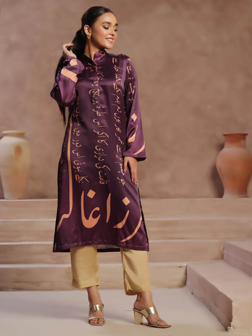 TNG Ghalib ki  khuahish Shirt (Silk) Collection'2024