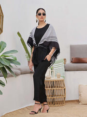TNG Palestine shoulder Scarf with Lace Collection'2024