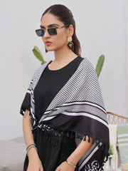 TNG Palestine shoulder Scarf with Lace Collection'2024