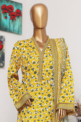 Bin Saeed Exclusive Printed Lawn With Farshi Shalwar Vol-05 Suit-NSM-2175-Yellow