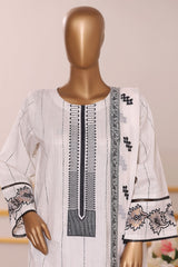 Khombi Stitched 3 Piece Casual Pret Cotton Collection'2025-Pie-181-C-CREAM