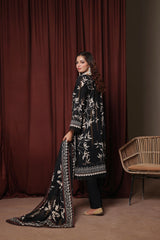 Dressline Zaha Unstitched 3-Pcs Premium Luxury Chikankari Emb Slub Digital Print Lawn Collection