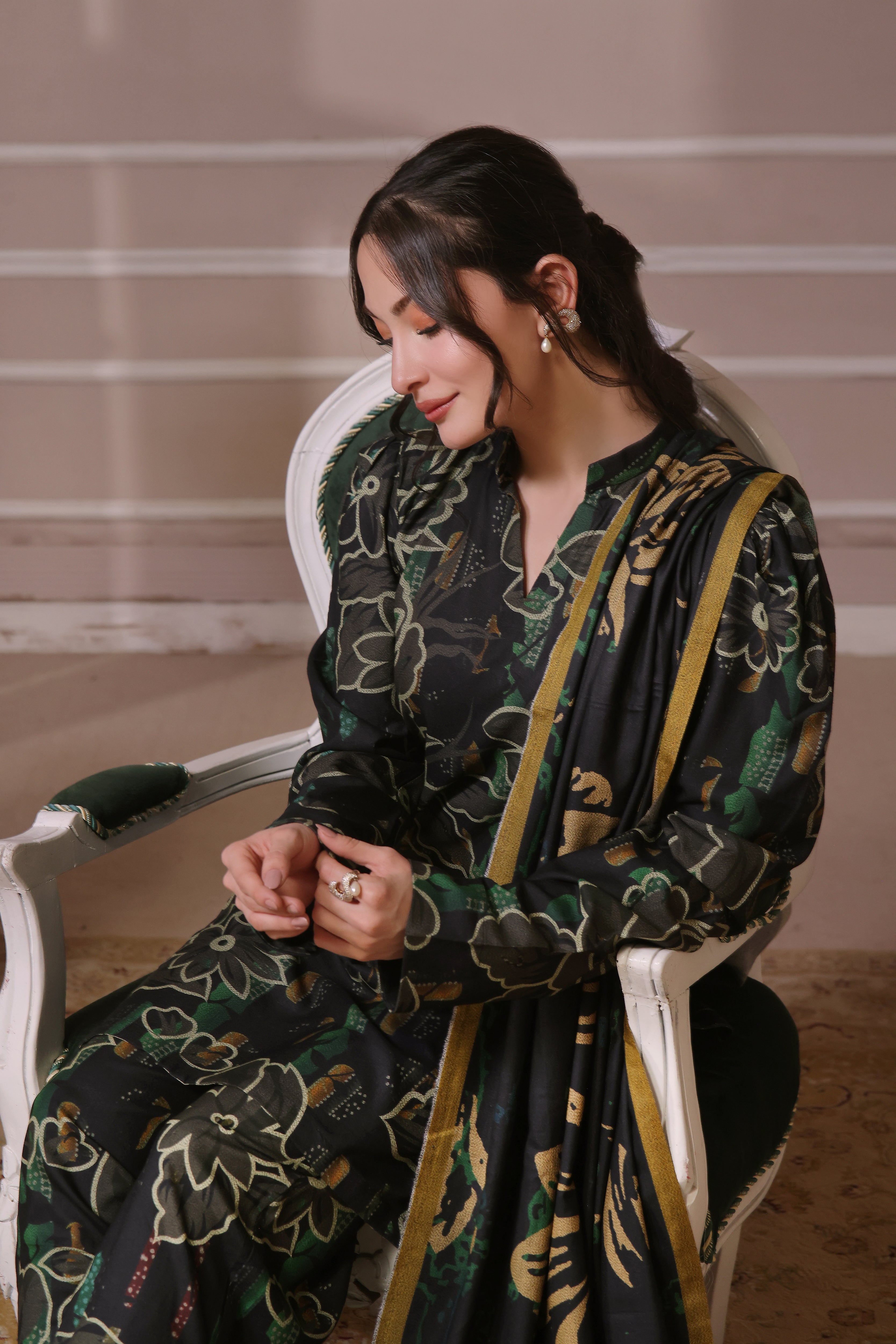 Feathers Unstitched 3 Piece Winter Collection-MARION-FT431