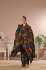 Feathers Unstitched 3 Piece Winter Collection-DESERT ROSE-FT444