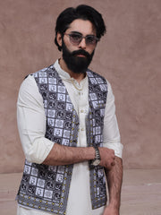 Tng By MD Stitched Waistcoat Collection-Huzoor (Monochrome)