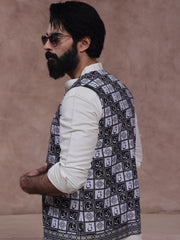 Tng By MD Stitched Waistcoat Collection-Huzoor (Monochrome)