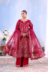 Shehnai By Dressline Unstitched 3 Piece Formals Collection'2025-shehnai-unstitched-crimson-fuchsia
