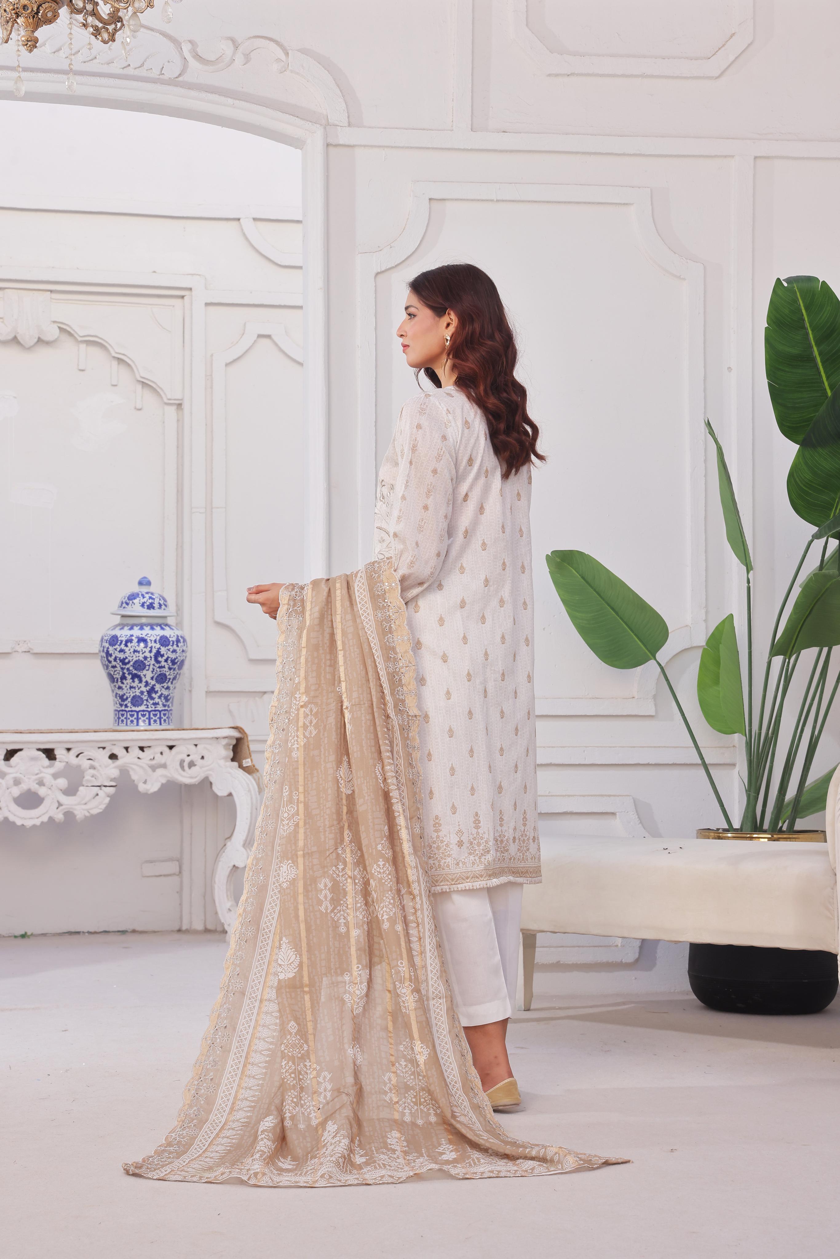 Dressline Launching New Unstitched  3 Pcs Premium Chikankari & Cutwork Emb Digital Printed Lawn Collection