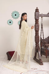 Abeeha By Dressline Stitched 3 Piece Organza Formals Collection'2025-abeeha-beige