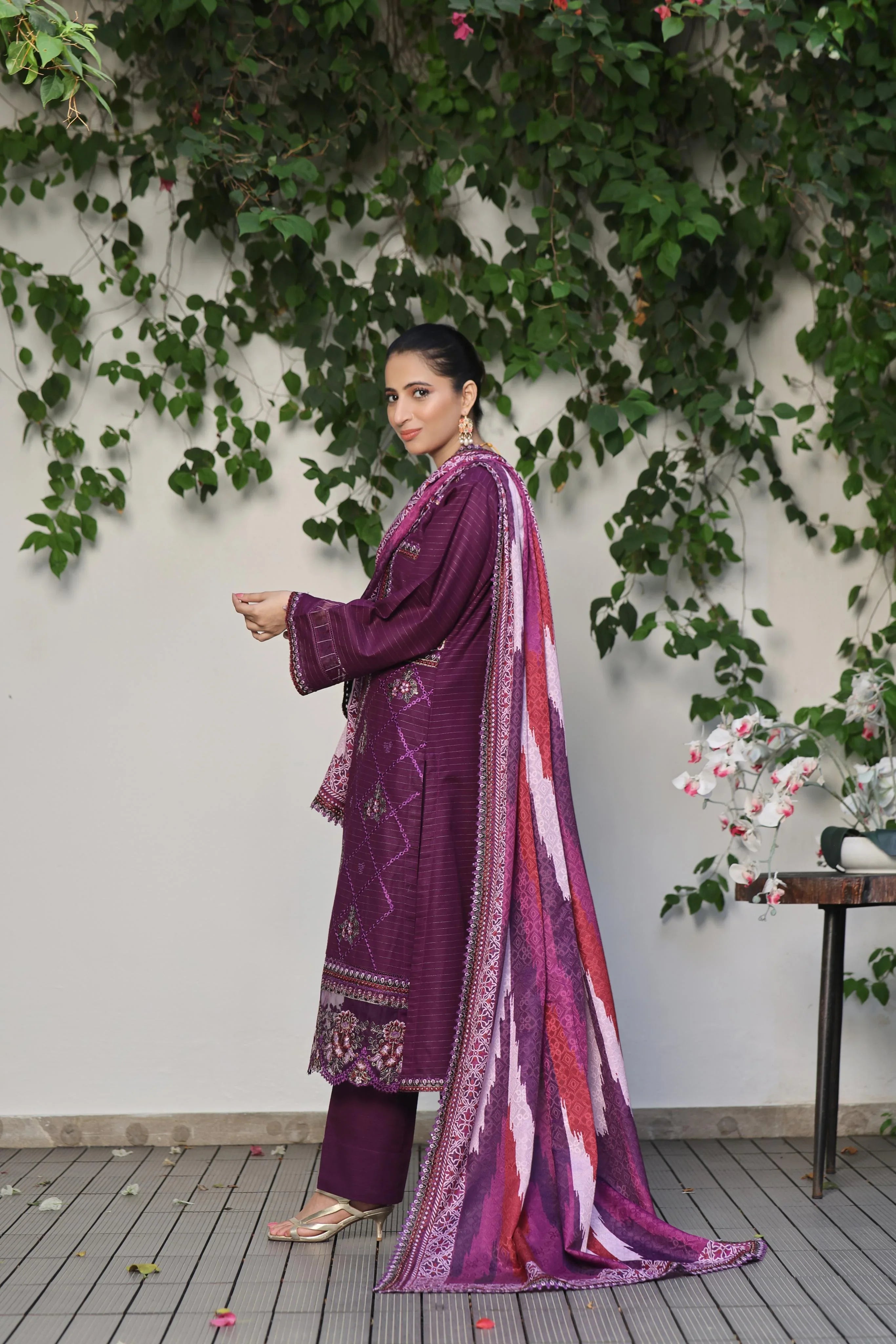 Dressline Semi Stitched 3 Pcs Luxury Emb  Khaddar Collection