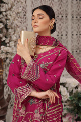 3 PIECE - EMBROIDERED CHIFFON SUIT 964J - Dressline Fabric