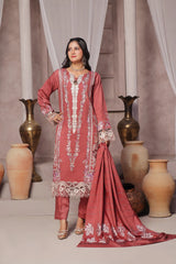 Dressline Semi Stitched 3 Pcs Emb Viscose Zari Collection