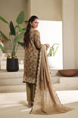 Dressline Azalea Where Tradition Meets Grace UnStitched 3 Piece Chikankari Lawn With Boring Work, Stripe Dora, Fancy Zari Lawn Dupatta & Dyed Cambric Trousers
