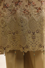 Dressline Azalea Where Tradition Meets Grace UnStitched 3 Piece Chikankari Lawn With Boring Work, Stripe Dora, Fancy Zari Lawn Dupatta & Dyed Cambric Trousers