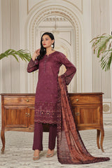 Dressline Un Stitched 3 Pcs Emb Chikankari Digital Printed Lawn Collection