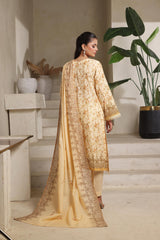 Dressline Azalea Where Tradition Meets Grace UnStitched 3 Piece Chikankari Lawn With Boring Work, Stripe Dora, Fancy Zari Lawn Dupatta & Dyed Cambric Trousers