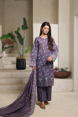 Dressline Azalea Where Tradition Meets Grace UnStitched 3 Piece Chikankari Lawn With Boring Work, Stripe Dora, Fancy Zari Lawn Dupatta & Dyed Cambric Trousers