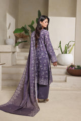 Dressline Azalea Where Tradition Meets Grace UnStitched 3 Piece Chikankari Lawn With Boring Work, Stripe Dora, Fancy Zari Lawn Dupatta & Dyed Cambric Trousers